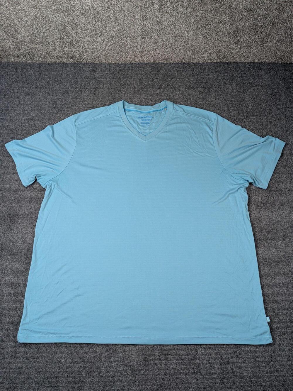 Tommy Bahama Shirt Mens 3XLT Blue IslandZone V-Neck Tagless Tee Big & Tall